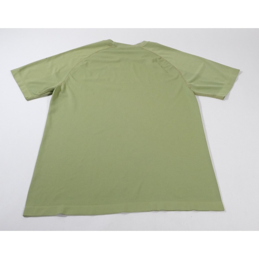 Fabletics Shirt Mens L Green Training Tee Short Sleeve Mesh Performance Raglan - Picture 2 of 5
